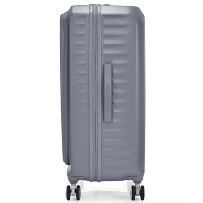American Tourister Frontec 75 cm Expandable Front Opening Suitcase - Cool Grey