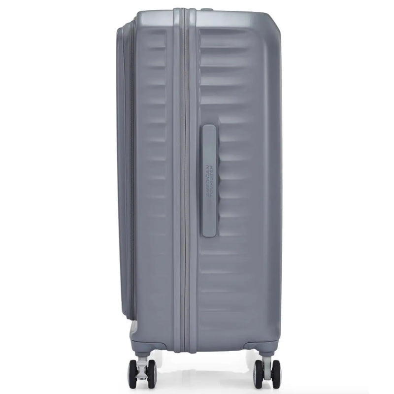 American Tourister Frontec 75 cm Expandable Front Opening Suitcase - Cool Grey