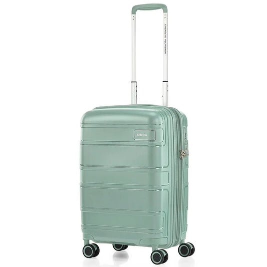 American Tourister Light Max 55 cm Expandable Carry-On Spinner Suitcase - Urban Green