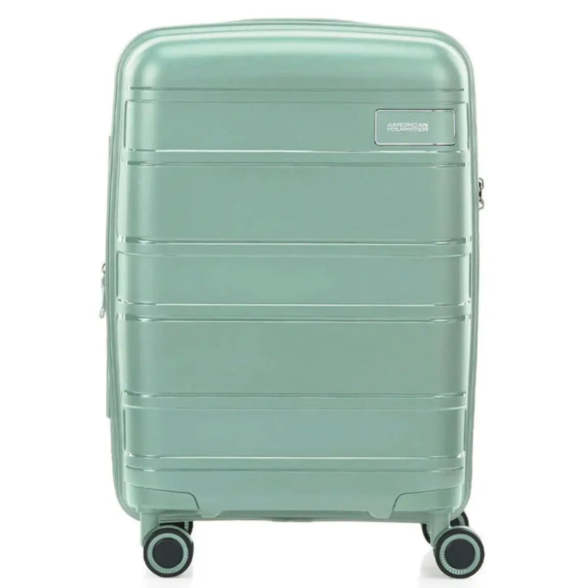 American Tourister Light Max 55 cm Expandable Carry On Spinner Suitcase Urban Green