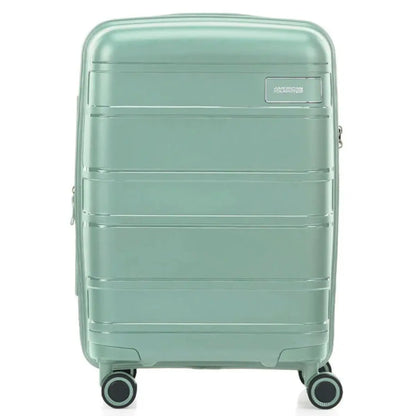 American Tourister Light Max 55 cm Expandable Carry On Spinner Suitcase Urban Green