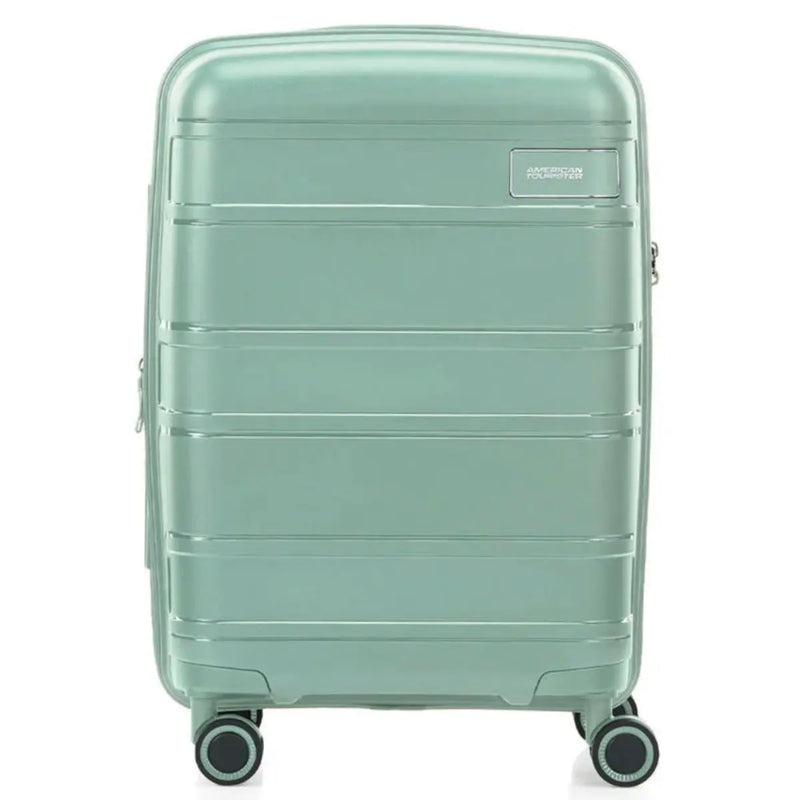 American Tourister Light Max 55 cm Expandable Carry On Spinner Suitcase Urban Green