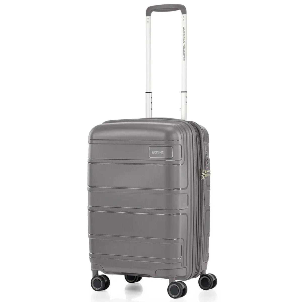 American Tourister Light Max 55 cm Expandable Carry-On Spinner Suitcase - Mercury Grey