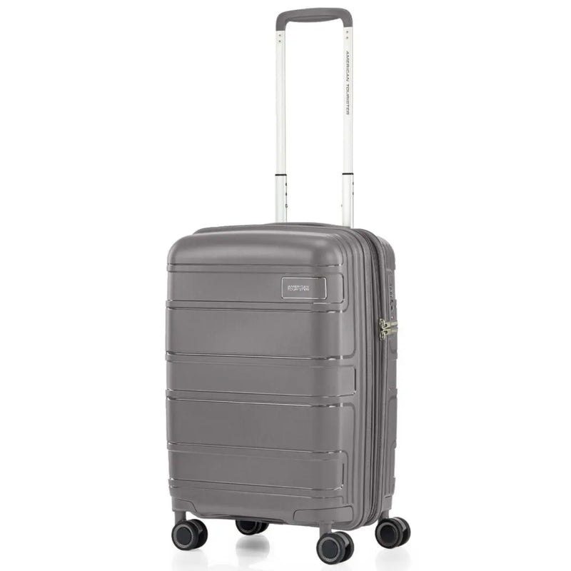 American Tourister Light Max 55 cm Expandable Carry-On Spinner Suitcase - Mercury Grey