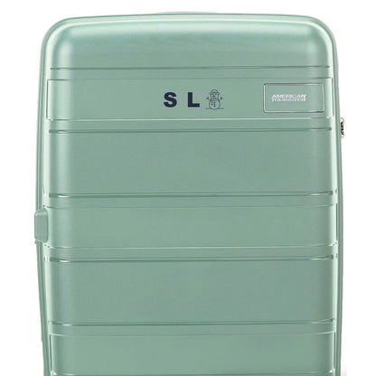 American Tourister Light Max 55 cm Expandable Carry On Spinner Suitcase Urban Green