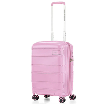 American Tourister Light Max 55 cm Expandable Carry-On Spinner Suitcase - Fresh Pink