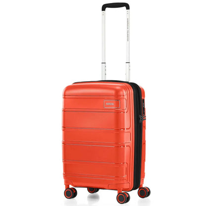American Tourister Light Max 55 cm Expandable Carry-On Spinner Suitcase - Flame Orange