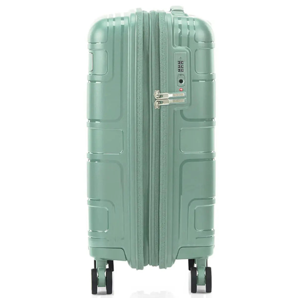 American Tourister Light Max 55 cm Expandable Carry On Spinner Suitcase Urban Green