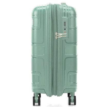 American Tourister Light Max 55 cm Expandable Carry On Spinner Suitcase Urban Green