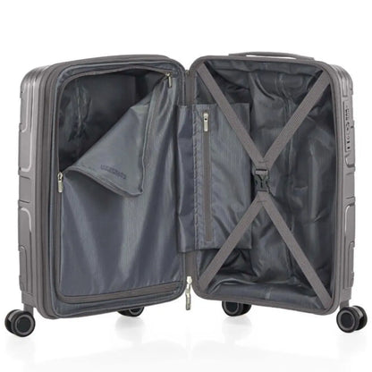 American Tourister Light Max 55 cm Expandable Carry-On Spinner Suitcase - Mercury Grey