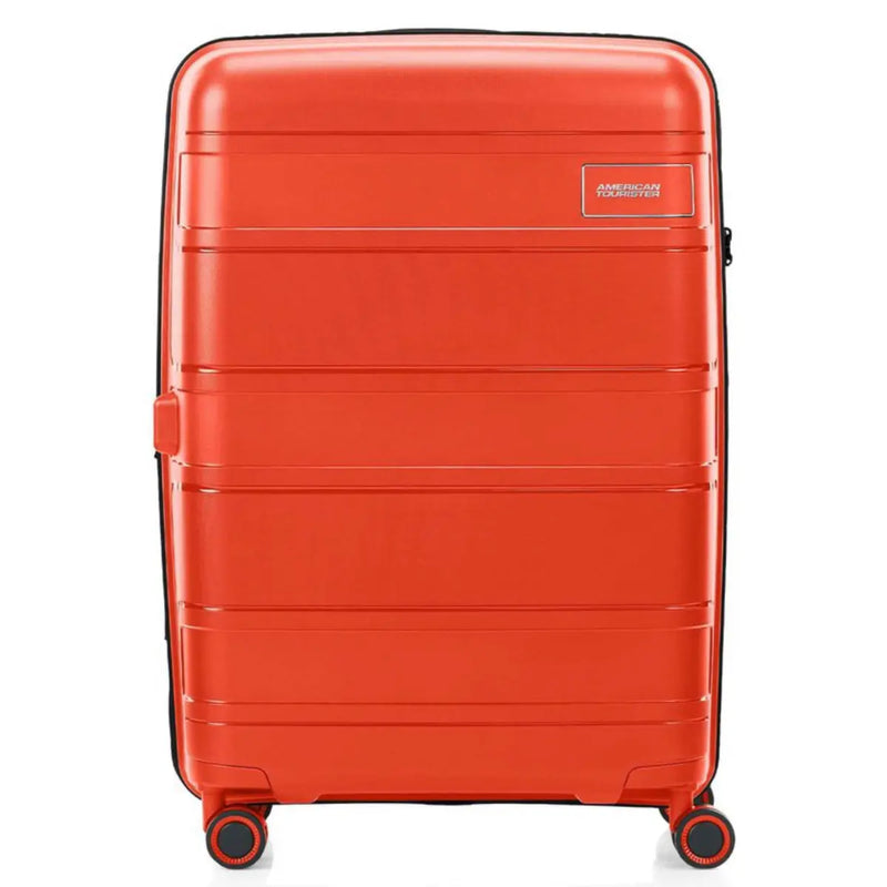 American Tourister Light Max 69 cm Expandable Spinner Suitcase - Flame Orange