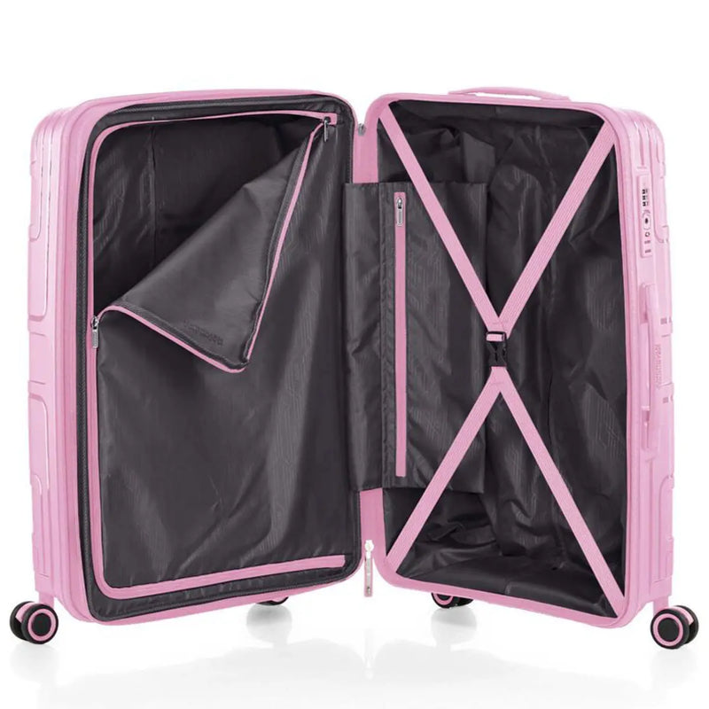 American Tourister Light Max 69 cm Expandable Spinner Suitcase - Fresh Pink