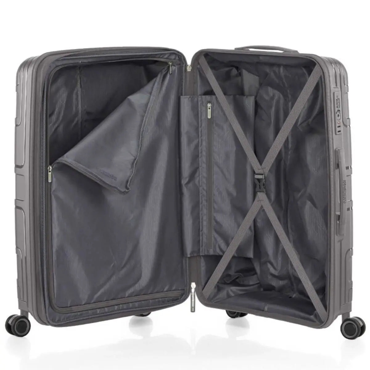 American Tourister Light Max 69 cm Expandable Spinner Suitcase - Mercury Grey