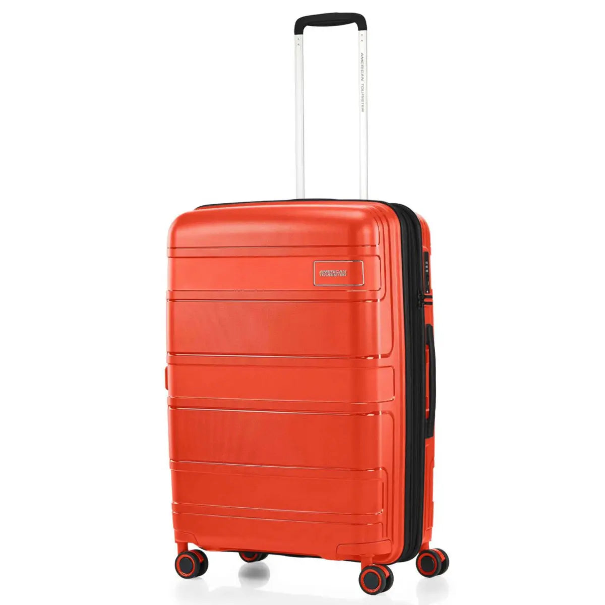 American Tourister Light Max 69 cm Expandable Spinner Suitcase - Flame Orange