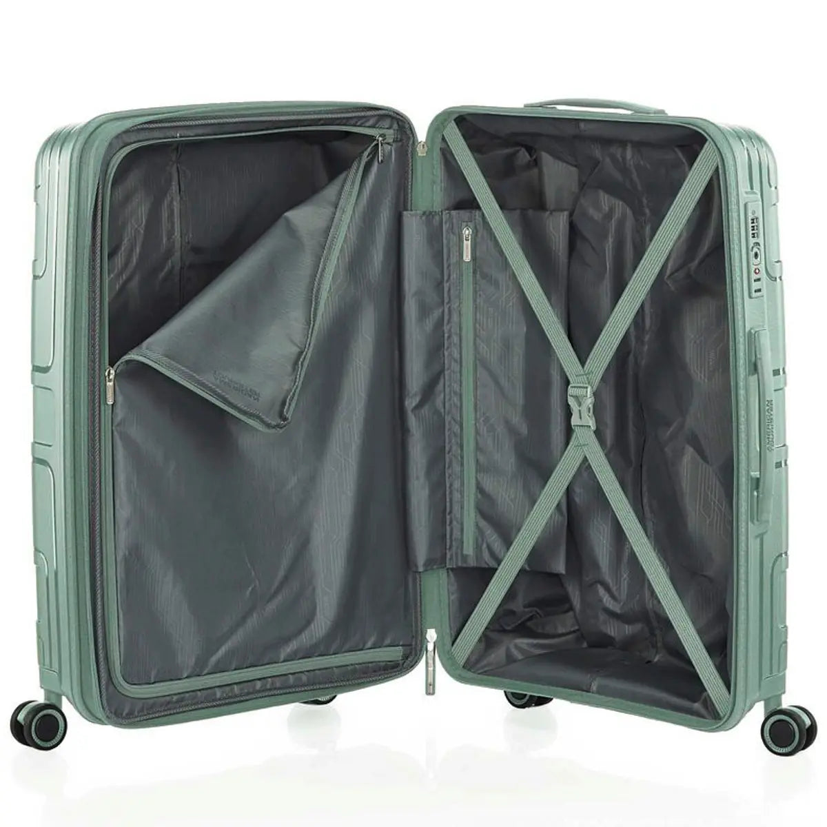 American Tourister Light Max 69 cm Expandable Spinner Suitcase Urban Green