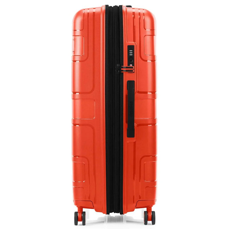 American Tourister Light Max 82 cm Expandable Spinner Suitcase - Flame Orange