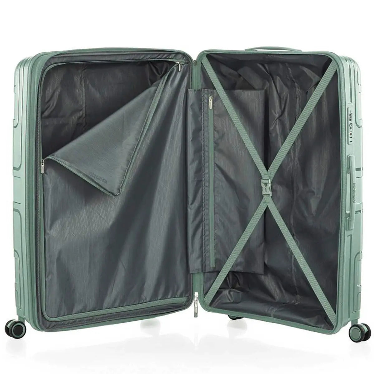 American Tourister Light Max 82 cm Expandable Spinner Suitcase Urban Green