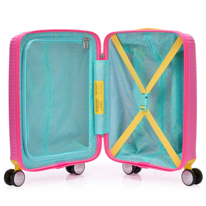 American Tourister Little Curio 47 cm Carry-On Kids Spinner Suitcase - Pink / Yellow