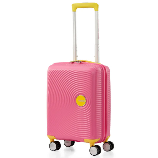 American Tourister Little Curio 47 cm Carry-On Kids Spinner Suitcase - Pink / Yellow