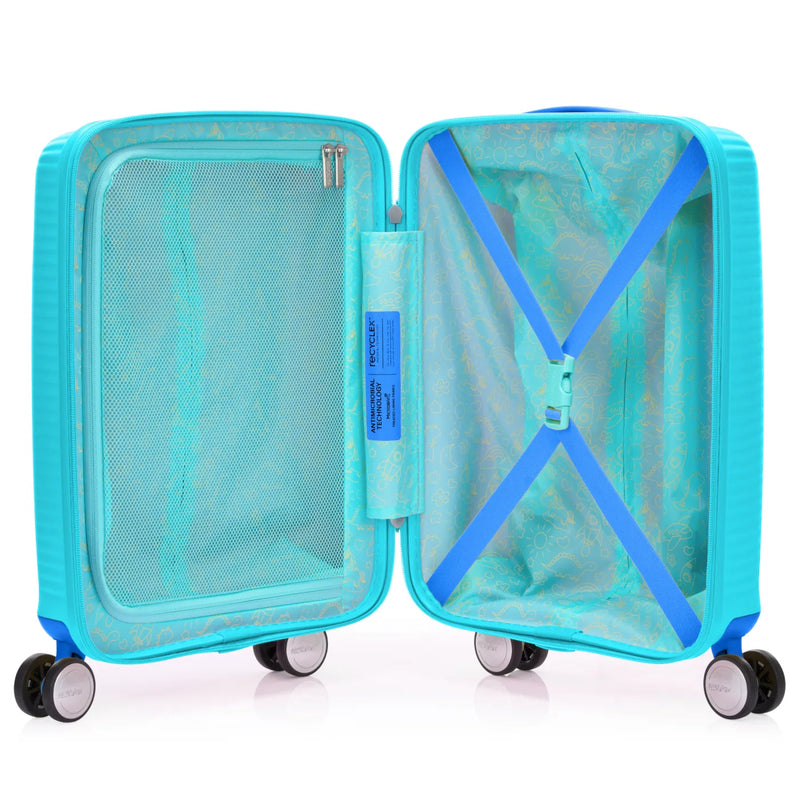 American Tourister Little Curio 47 cm Carry-On Kids Spinner Suitcase - Teal / Blue