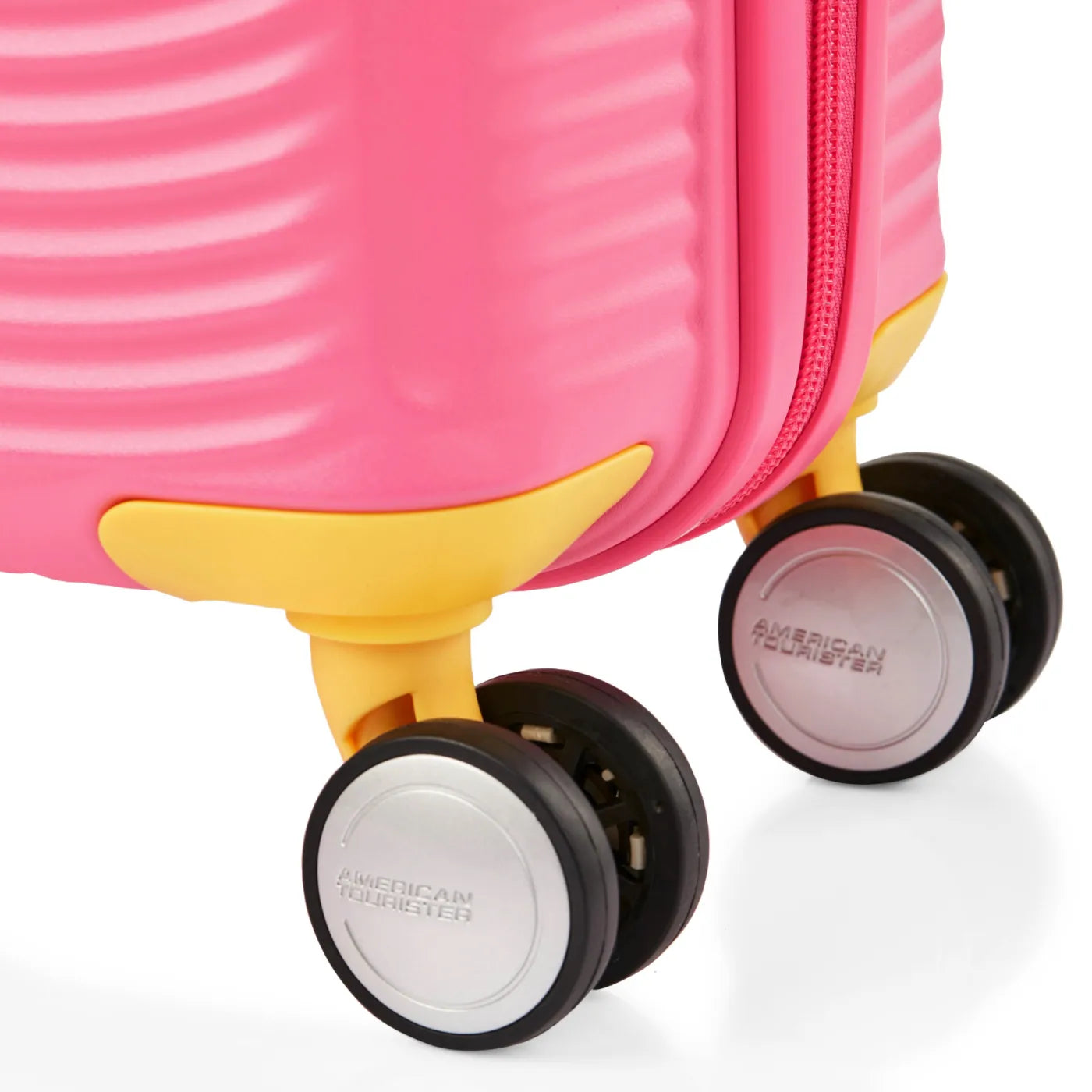American Tourister Little Curio 47 cm Carry-On Kids Spinner Suitcase - Pink / Yellow