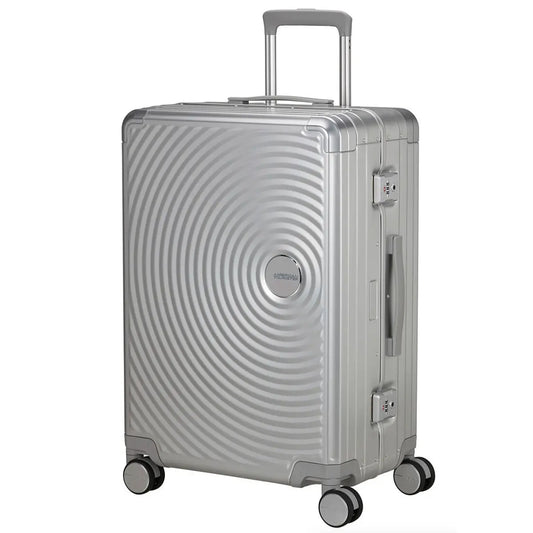 American Tourister Soundbox ALU 68 cm 4-Wheel Suitcase - Silver