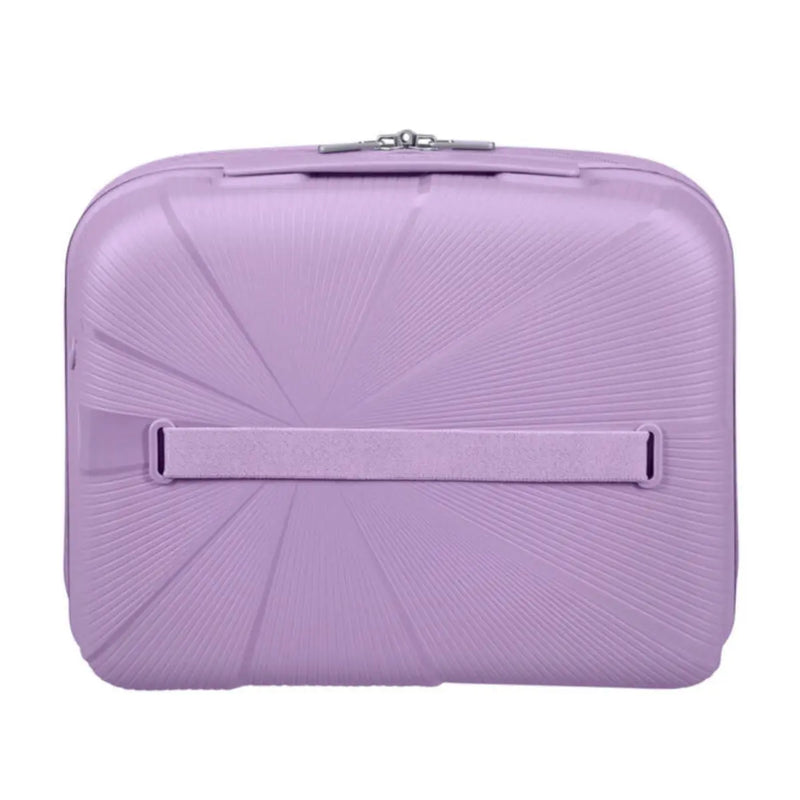 Luggage band, ready to slide over the handle of rolling luggage