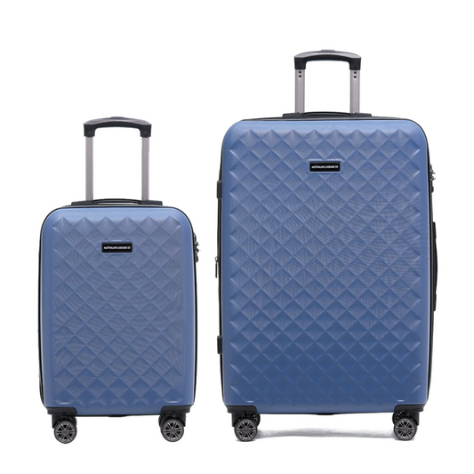 Aus Luggage Venice 4-Wheel Expandable Luggage Set of 2 - Indigo (Carry-on and Large)