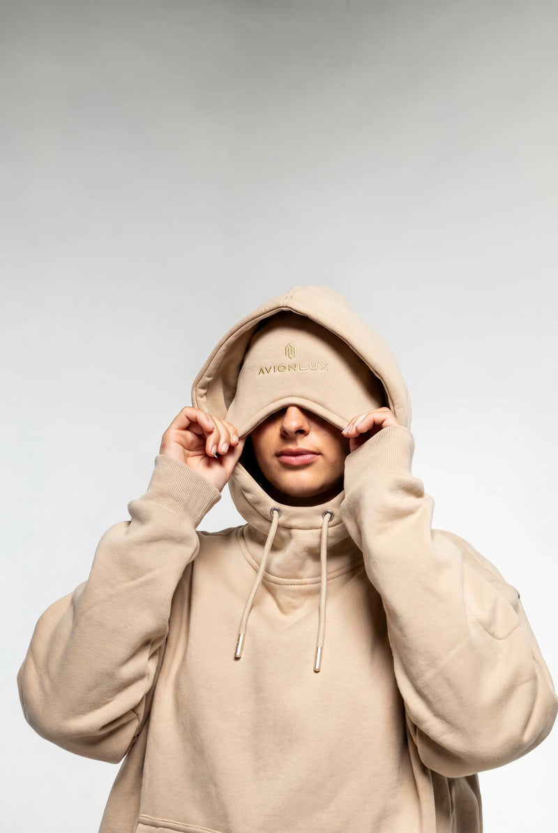 AVIONLUX Dream Premium Travel Hoodie - Dawn - avionlux dream hoodie dawn eye mask