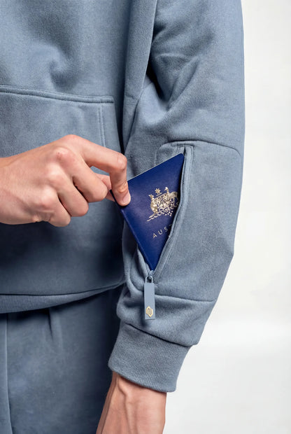 AVIONLUX Dream Premium Travel Hoodie - Dusk - avionlux dream hoodie dusk passport pocket
