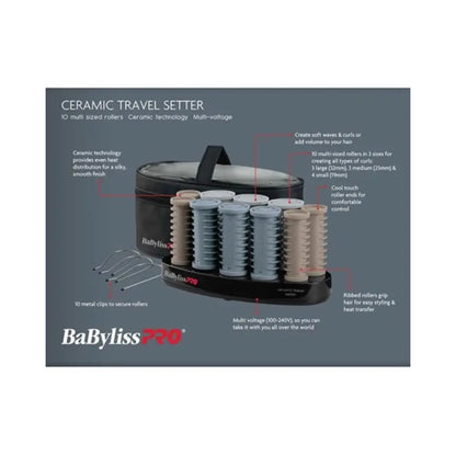 BaBylissPRO Travel Hot Roller Set 10piece Set