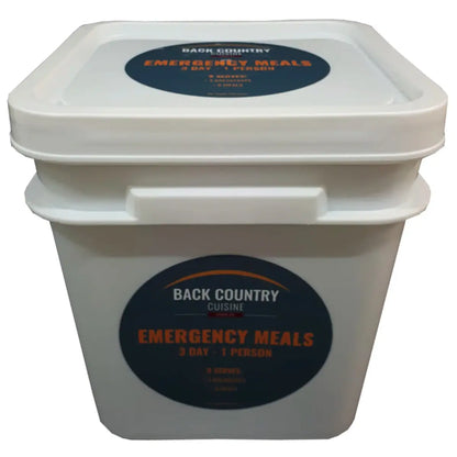 Back Country Cuisine 3 Day Emergency Bucket - Freeze Dried Food (9 Meals)