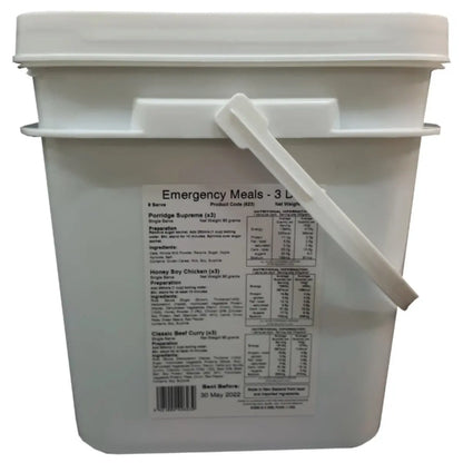 Back Country Cuisine 3 Day Emergency Bucket - Freeze Dried Food (9 Meals)
