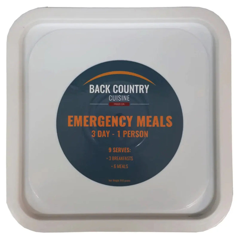 Back Country Cuisine 3 Day Emergency Bucket - Freeze Dried Food (9 Meals)