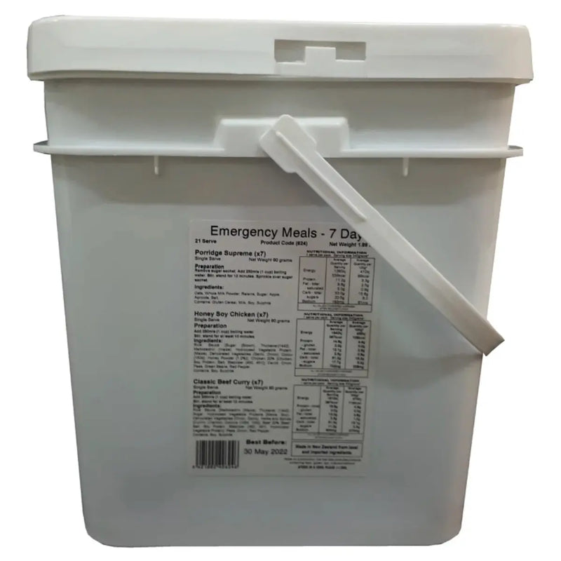 Back Country Cuisine 7 Day Emergency Bucket - Freeze Dried Food (21 Meals)