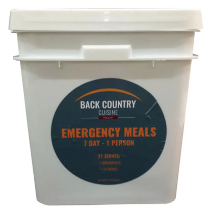 Back Country Cuisine 7 Day Emergency Bucket - Freeze Dried Food (21 Meals)