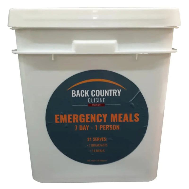 Back Country Cuisine 7 Day Emergency Bucket - Freeze Dried Food (21 Meals)