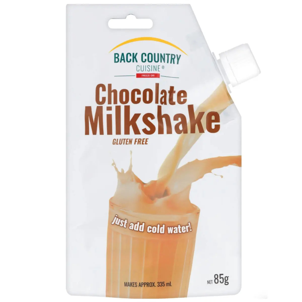 Back Country Cuisine Chocolate Milkshake 85g - Gluten Free