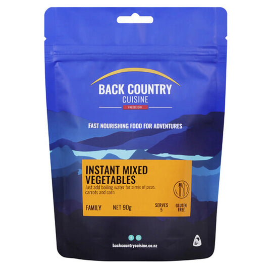 Back Country Cuisine : Freeze Dried Instant Mixed Vegetables - Family Serve (Gluten Free)