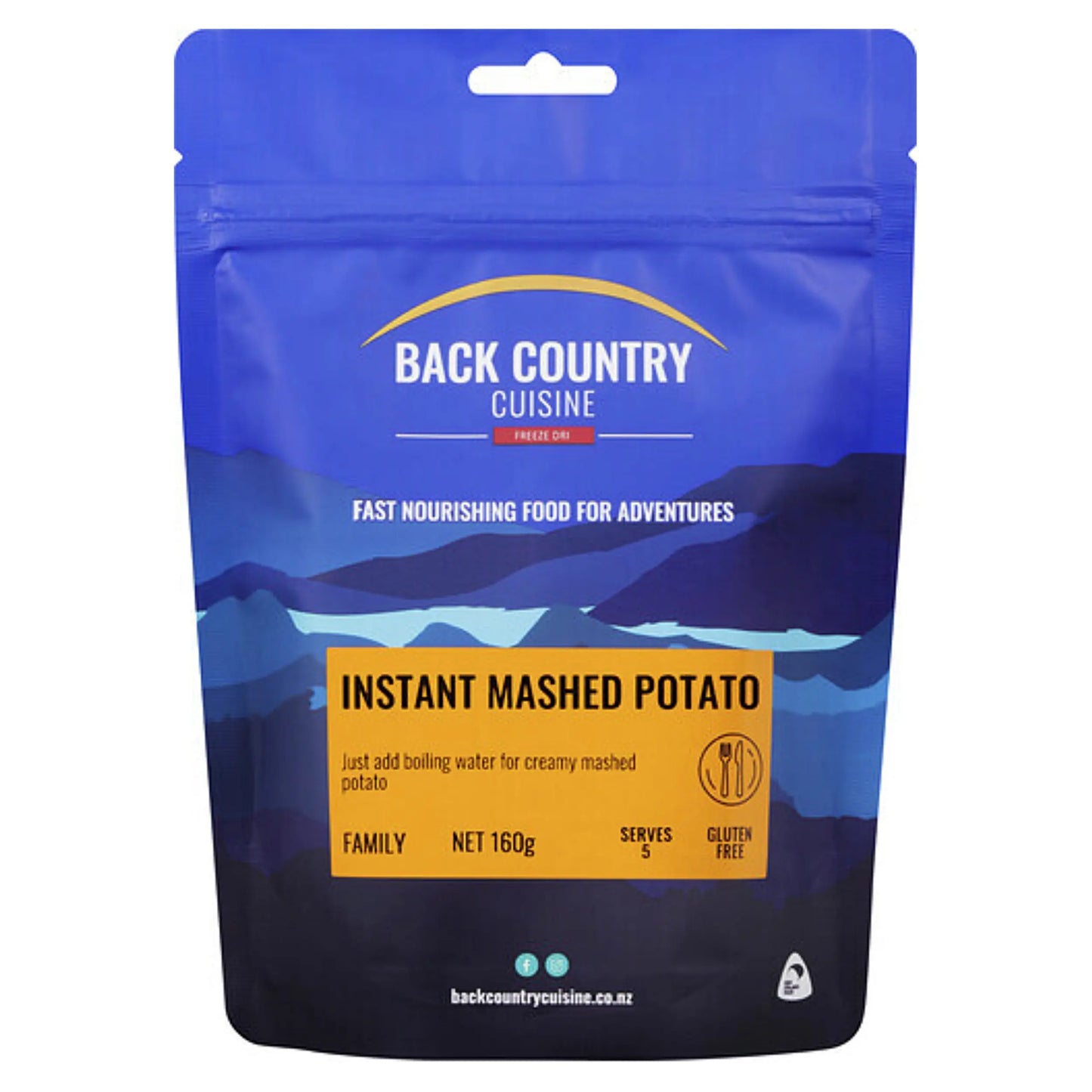 Back Country Cuisine : Instant Mashed Potato - Family Serve (Gluten Free)