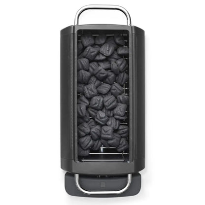 Burns firewood or charcoal