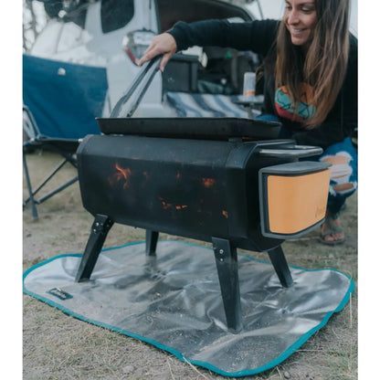 Durable cast iron griddle spreads and maintains heat and is designed to fit perfectly on top of your BioLite FirePit (sold separately)