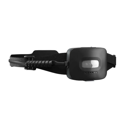 Rear power unit helps distribute weight and keeps pressure off your forehead