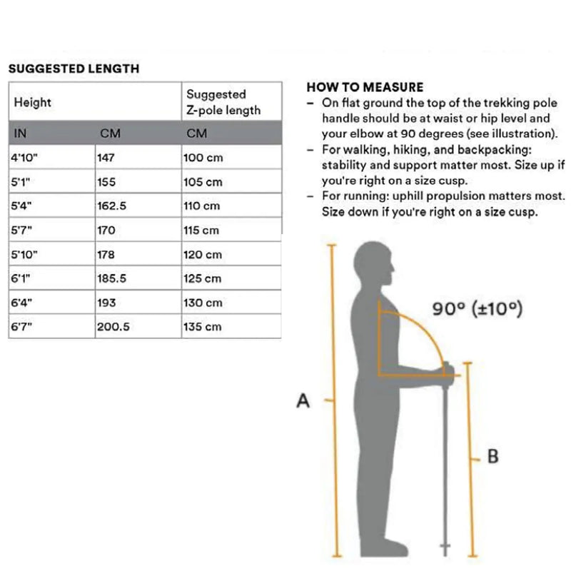 Black Diamond Distance Carbon Z Trekking Poles 110 cm - Desert Sky