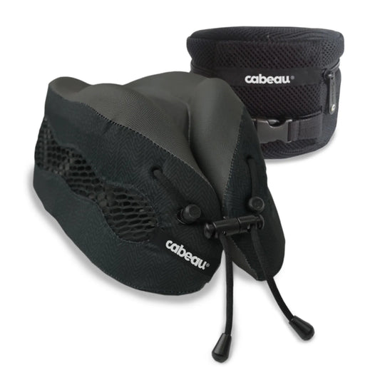 Cabeau Evolution Cool 2.0 Memory Foam Travel Pillow - Black (Inc Ear Plugs and Travel Case)