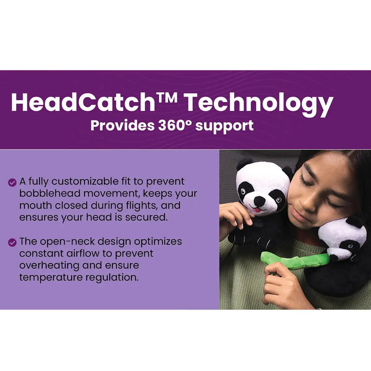 Cabeau Evolution Kids Travel Neck Pillow - Panda