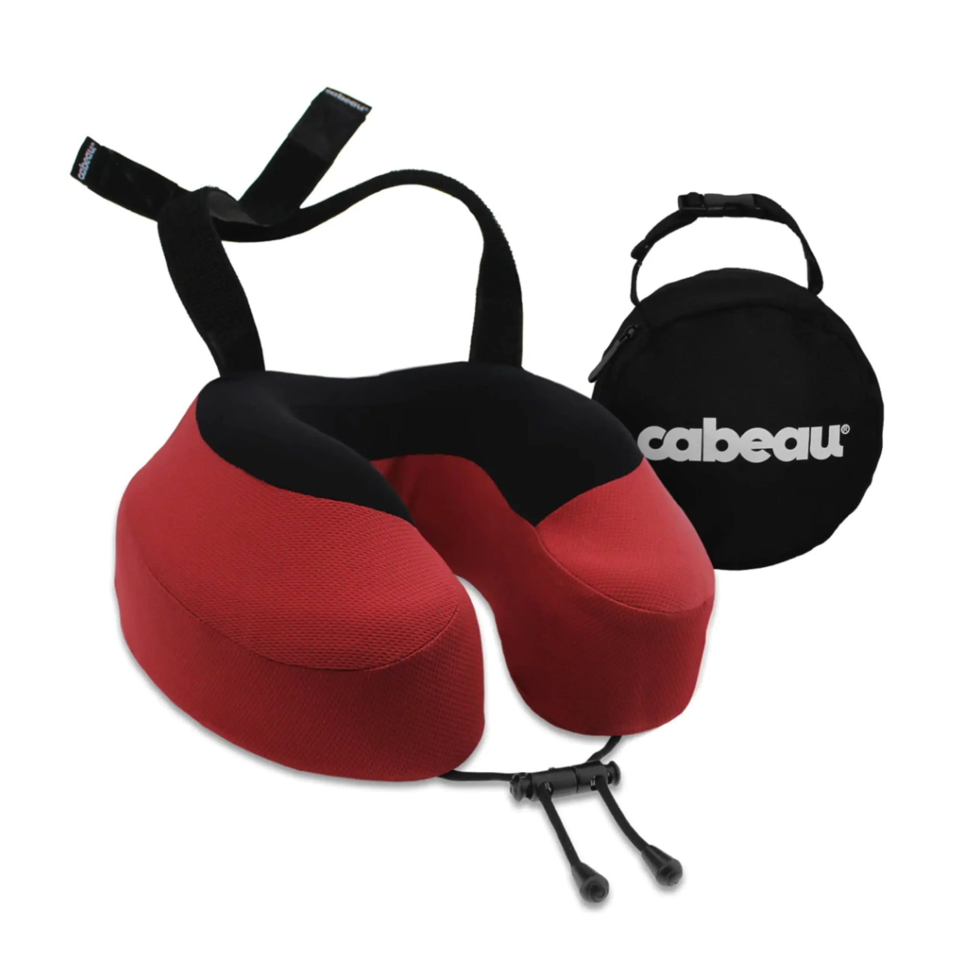 Cabeau Evolution S3 Memory Foam Travel Pillow with Seat Strap System - Cardinal Red