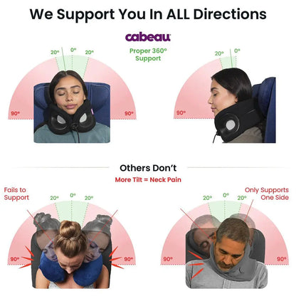 Cabeau Evolution X Memory Foam Neck Pillow - Turquoise/Charcoal