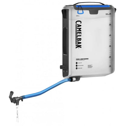 Hose with spigot accessible from exterior for quick refills