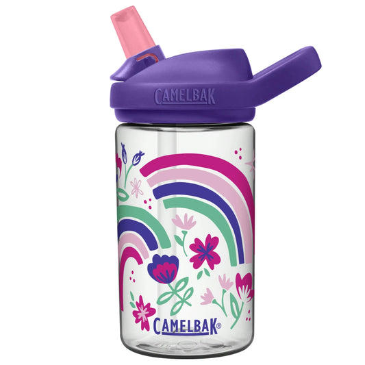 CamelBak Eddy+ Kids 400ml Drink Bottle - Rainbow Floral (Recycled Material)